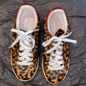 ISABEL MARANT ETOILE Leopard Ponyhair Sneakers 38